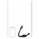 Levelz Silicone Cock Ring With Prostate Stimulator M Black size comparison with a soda can
