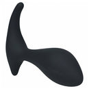 Levelz Single Ripple Silicone Prostate Massager Black designed for targeted internal stimulation.