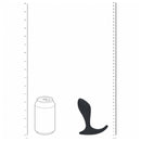 Levelz Single Ripple Silicone Prostate Massager Black shown next to a can for size comparison.