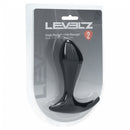 Levelz Single Ripple Silicone Prostate Massager Black in packaging, featuring smooth curves and flexible design.