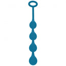 Levelz Waterdrop Silicone Anal Balls S 20mm Teal featuring a flexible silicone design for gradual anal play.