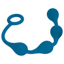 Levelz Waterdrop Silicone Anal Balls S 20mm Teal designed for smooth anal play with flexible, tapered beads.
