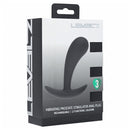 Levelz Vibrating Prostate Stimulator Anal Plug Small Black packaging showing ergonomic design and features.