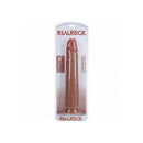 RealRock Extra Long Realistic Dildo No Balls 14 inch Tan packaging showcasing realistic details and tan color.
