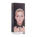 Ouch Exclusive Collar & Leash Black packaging featuring a model showcasing the exclusive collar design.