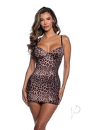 Roma Slip Into It Dress Large/XLarge Leopard on model showcasing its figure-flattering design and animal print.