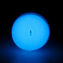Feel Stroker Generic Glow In The Dark By Kiiroo glowing blue stroker against a dark background.