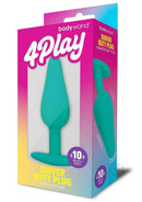 Bodywand 4Play Quiver Rechargeable Butt Plug Aqua packaging showcasing its design and features.