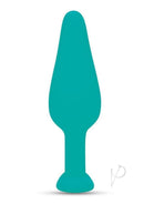 Bodywand 4Play Quiver Rechargeable Butt Plug Aqua in smooth aqua silicone with a tapered design.