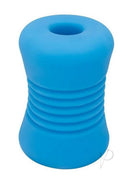Bodywand 4Play Wavy Grip Stroker Blue showing its soft and stretchy design for enhanced comfort and grip.