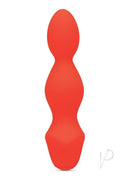 Bodywand 4Play Buzzy Beads Rechargeable Anal Beads Orange, contoured beaded vibrator for pleasurable experiences.
