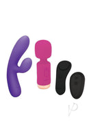 Bodywand Power Bliss Set (3 Piece) Assorted Colors featuring silicone pleasure toys in various colors.