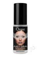 Orgie Juicy Oral Refreshing Mouth Spray 0.5 Oz Mint in a sleek bottle for a fresh sensation.