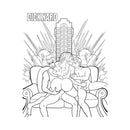 Illustration from Wood Rocket Porn Parody Adult Coloring Book featuring playful adult-themed scene.