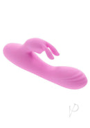 Evolved Teeny Bunny Silicone Rabbit Vibrator Pink, a petite and flexible pleasure toy for dual stimulation.