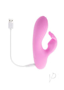 Evolved Teeny Bunny Silicone Rabbit Vibrator Pink with USB charging cable, ideal for satisfaction and pleasure.