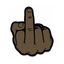 Porn Pin Middle Finger Enamel Lapel Pin Brown design featuring a cheeky brown middle finger graphic.