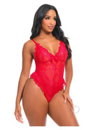 Oh La La Cheri Valentine Teddy Medium Red featuring a romantic lace design and flattering silhouette.