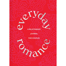 Everyday Romance A Relationship Journal For Couples hardcover book cover on a red background.
