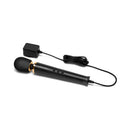 Le Wand Powerful Petite Plug-In Massager Black with power cord and control buttons.