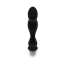 b-Vibe Rocker Rocking Weighted Prostate Plug Black view from above, showcasing the ergonomic design.