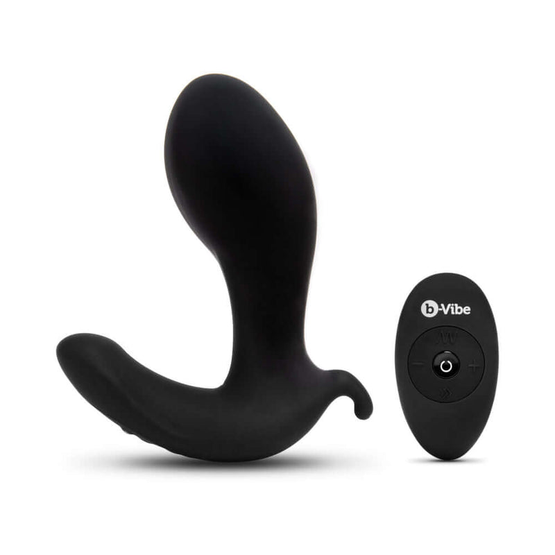 b-Vibe Expand Expanding and Vibrating Remote Control Plug Black with remote controller