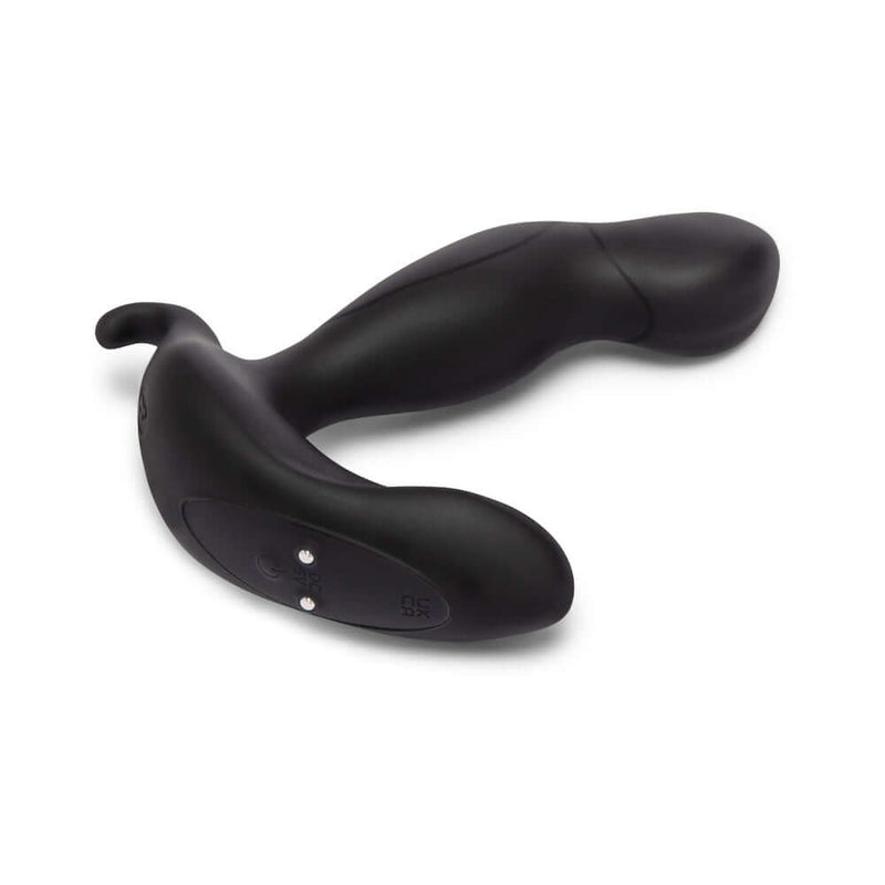 b-Vibe 360 Rotating and Vibrating Remote Control Plug Black on a white background