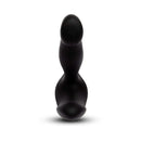 b-Vibe 360 Rotating and Vibrating Remote Control Plug Black - sleek black silicone anal plug with unique design.