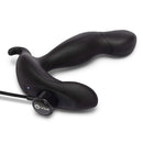 b-Vibe 360 Rotating and Vibrating Remote Control Plug Black featuring sleek silicone design and remote control.
