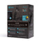 b-Vibe 360 Rotating and Vibrating Remote Control Plug Black packaging with features and size guide.