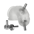 Oxballs Airlock Electro Air-lite Vented Chastity Clear Ice with metal components and soft silicone design.