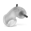 Oxballs Airlock Electro Air-lite Vented Chastity Clear Ice soft silicone cage for comfortable wear and electro play