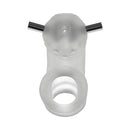 Oxballs Airlock Electro Air-lite Vented Chastity Clear Ice soft silicone chastity cage with ventilation.