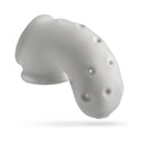 Oxballs Airlock Air-lite Vented Chastity Cage White Ice in a soft, lightweight silicone design for comfortable chastity play.