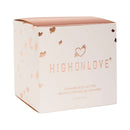 HighOnLove Canna Body Butter packaging box featuring elegant design and brand logo, perfect for skincare enthusiasts.