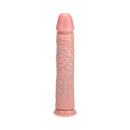 RealRock Extra Long 13 Inch Dildo Beige with realistic veins and lifelike texture for enhanced pleasure.