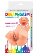 DreamGasm Masturbator Cheerleader 1 Pussy and Mouth Vanilla packaging showcasing dual entry features.