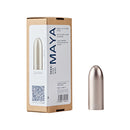 Love Not War Maya Bullet Vibrator Head Grey displayed with eco-friendly packaging.