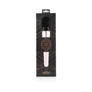Rosy Gold Nouveau Wand Massager in elegant packaging featuring a flexible silicone head and glossy design.