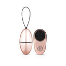 Rosy Gold Nouveau Vibrating Egg with remote control, showcasing luxurious design and discreet stimulation.
