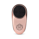 Rosy Gold Nouveau Vibrating Egg remote control with metallic finish for elegant stimulation.