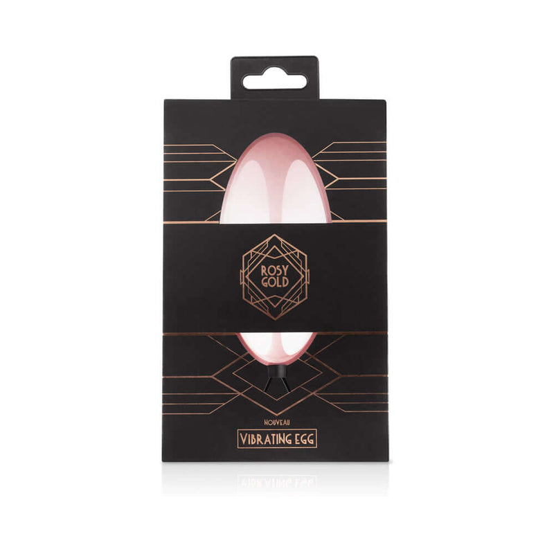 Rosy Gold Nouveau Vibrating Egg packaging featuring elegant design and premium materials for luxurious pleasure.
