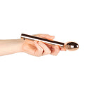 Hand holding Rosy Gold Nouveau G-spot Vibrator designed for targeted stimulation and comfort.