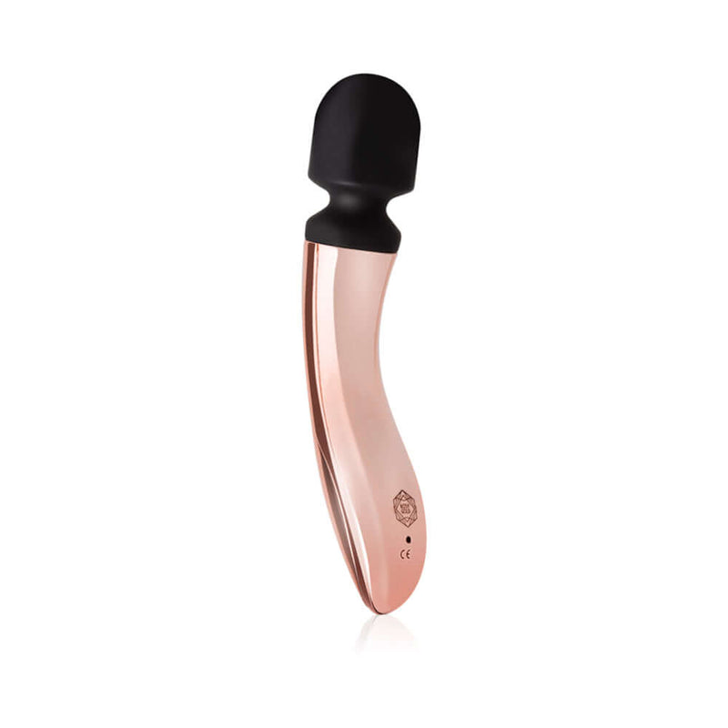 Rosy Gold Nouveau Curve Massager, sleek wand vibrator designed for versatile external stimulation.