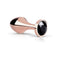 Rosy Gold Nouveau Butt Plug with black crystal accent, a luxurious anal accessory for elegance and sophistication.
