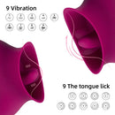 Honey Play Box Alvina Tongue Licking Vibrator Magenta showing 9 vibration modes and tongue lick features.