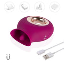 Honey Play Box Alvina Tongue Licking Vibrator Magenta with USB charging cable and power adapters
