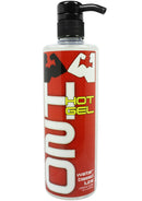 Elbow Grease H2O Water Based Lubricant Warming 16 Oz in a bottle with pump top on a white background.
