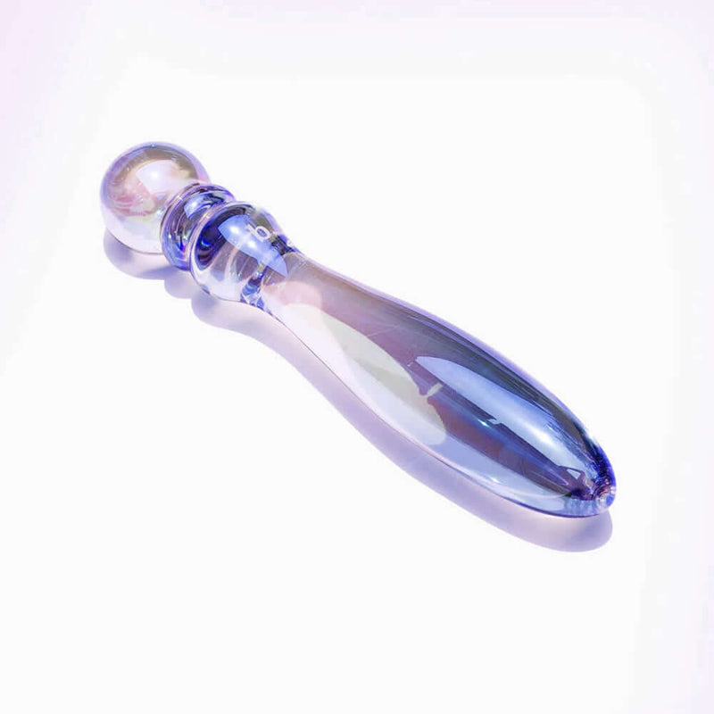 Biird Cecii Beaded Glass Dildo: a handcrafted glass pleasure toy featuring a sleek design and beaded details.