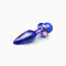 Biird Anii Glass Anal Plug Blue in elegant design with glossy blue finish and precise craftsmanship.